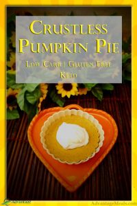 Crustless Pie Recipe for a Keto Thanksgiving Pumpkin Pie.
