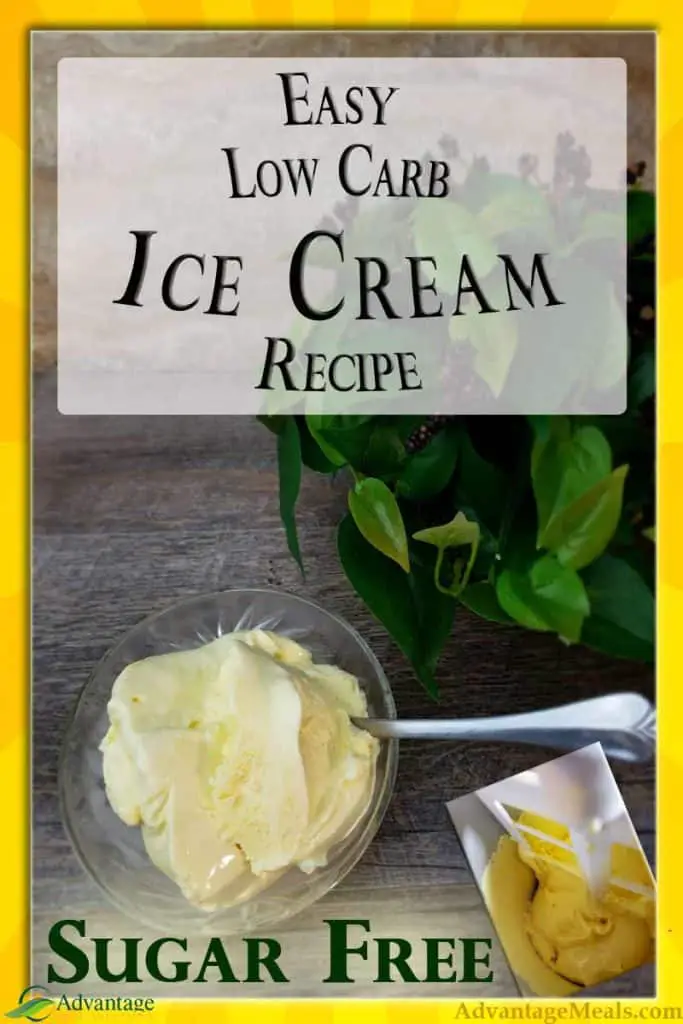 Easy Low Carb Ice Cream Recipe. All the goodness of Ice Cream, with No Sugar. Great for a Keto Diet or any Low Carb Diet. A great easy keto dessert. Keto Ice Cream. #Keto #LowCarb