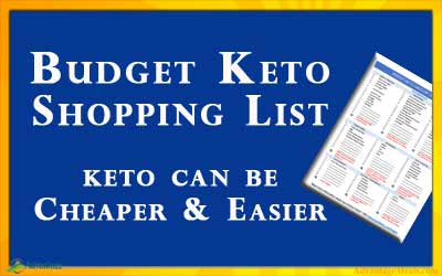 Budget Ketogenic Shopping List with over 40 essential keto items to make starting a Keto Diet Cheaper and Easier. This list is downloadable, Printable, and Affordable. You can print it again and again, and just keep a copy on your fridge and then take it to the grocery store when you’re ready to restock your keto kitchen. #Keto #BudgetKeto