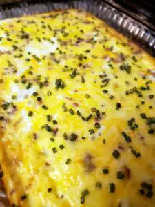 When the eggs are set, your Low Carb Breakfast Casserole is ready