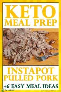 My Favorite Keto Meal Prep Recipe is this InstaPot Pulled Pork. This easy low carb recipe makes my Keto Diet Easier.